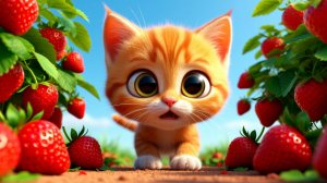 ПОД КЛУБНИКОЙ КТО-ТО ШЕВЕЛИЛСЯ 😳 КОТ СРЕАГИРОВАЛ!