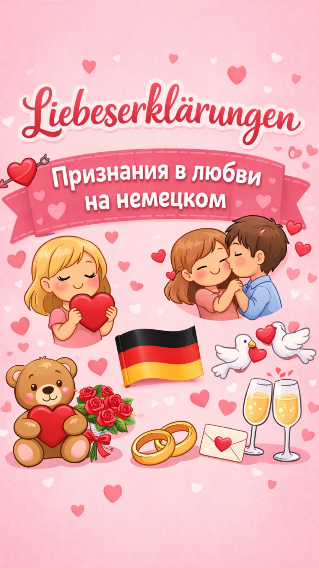 Alles Gute zum Valentinstag Фразы на немецком ко Дню святого Валентина