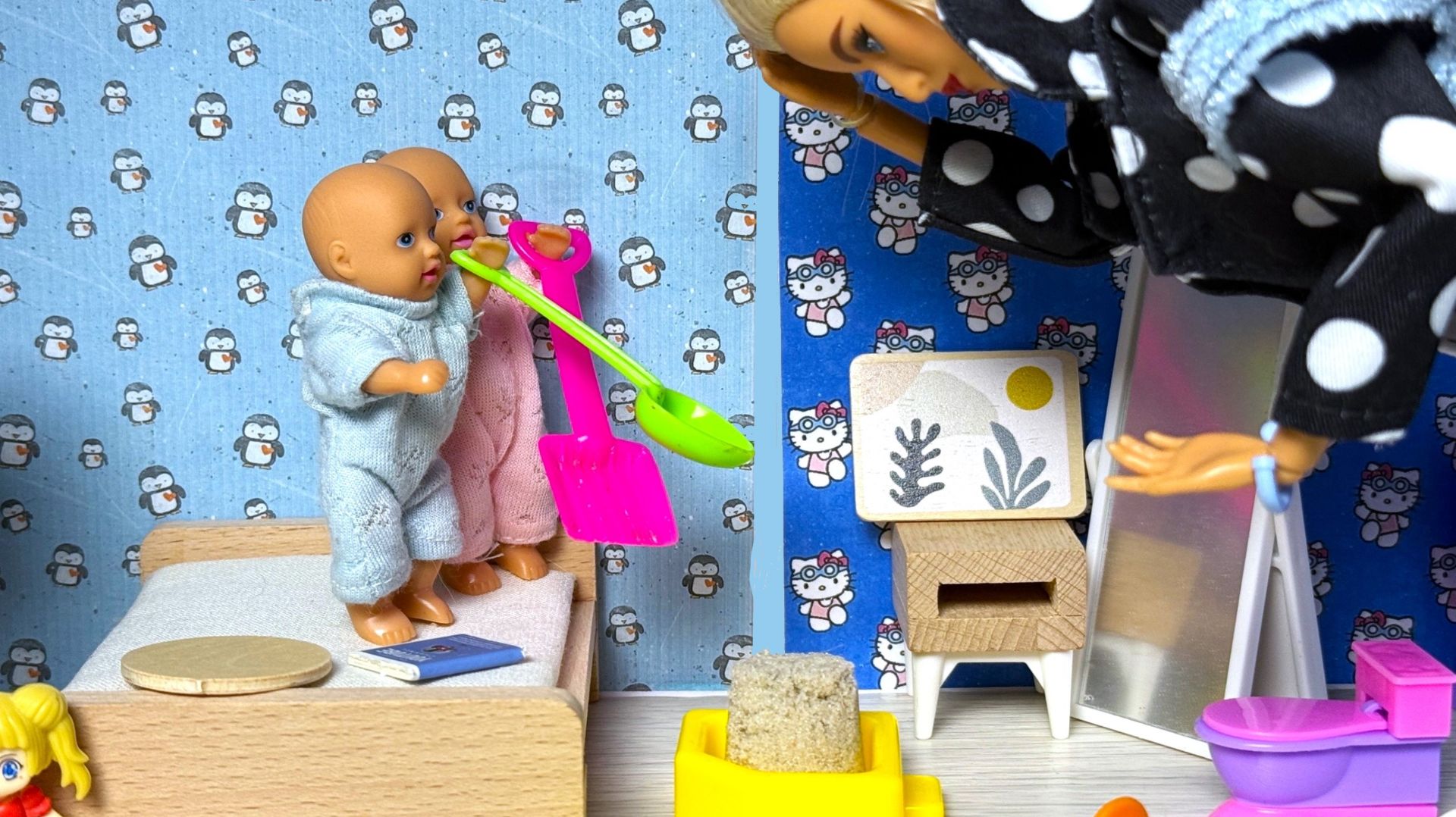 БАБУШКА, НАСЫПЬ НАМ ПЕСОЧКА🤣🤣🤣 Настя и Рома веселая семейка! Куклы Барби мультик ДаринелкаТВ смотреть онлайн