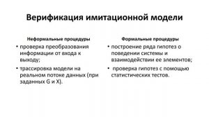 Лекция 6 Испытание и исследование свойств имитационной модели