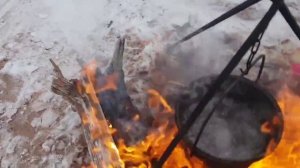УХА на костре в сильный мороз