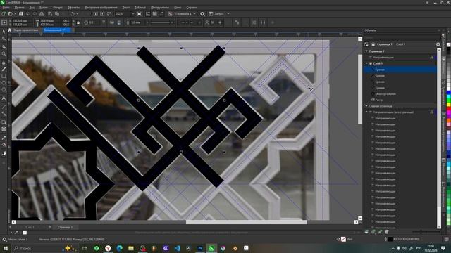 Отрисовка узора в CorelDraw смотреть онлайн