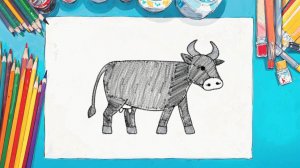 Как нарисовать черную корову / ШАЯН Рәссам: Кара сыер. Мордва халык әкияте