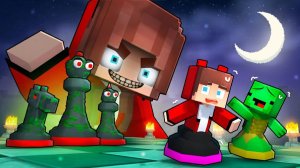 Джей Джей и Майки против СУМАСШЕДШЕЙ девчонки в шахматах - Майнкрафт Анимация