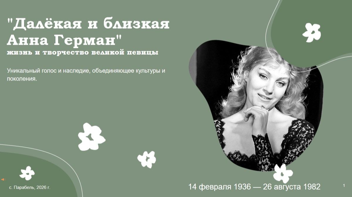 Виртуальная выставка - портрет Далёкая и близкая  Анна Герман