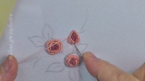 Hand Embroidery  Brazilian Embroidery  Roses rococo stitch