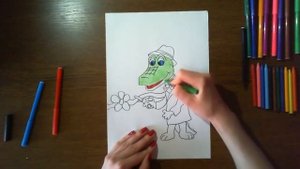 Простые рисунки | нарисуем крокодила гену