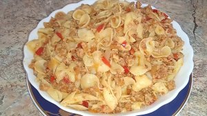 МАКАРОНЫЙ С ФАРШЕМ СУКОМ И БОРГАРСКИМ ПЕРЦЕМ. ПО - ФЛОТСКИЙ НОВЫЙ РЕЦЕПТ. ВКУСНЫЙ УЖИН.