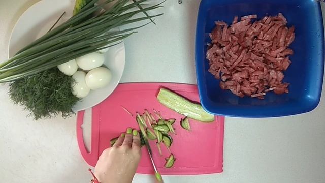 Окрошка супер!!! Семейный рецепт окрошки.Окрошка на картофельном отваре.