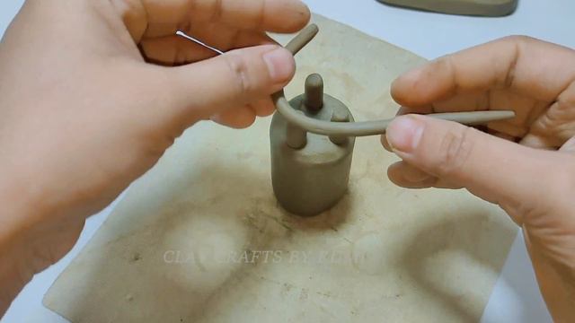 DIY how to make miniature bed & sofa chair set with clay house| Miniature clay kitchen set|