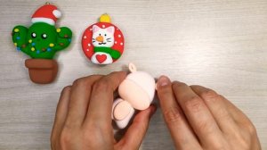Новогодние игрушки своими руками/поделки из легкого пластилина/фигурки из лёгкого пластилина