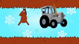 Скачать футаж "Танцующая лошадь и машина"