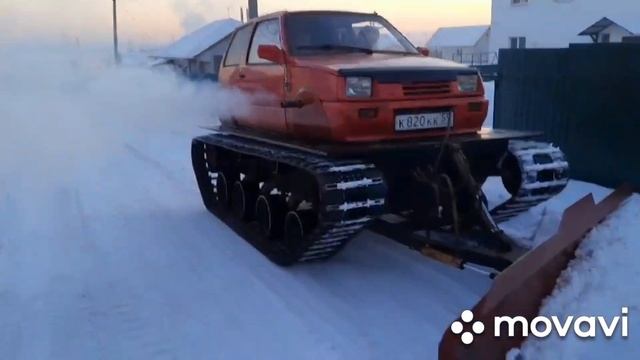 гусеничный вездеход " ока " выезд