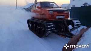 гусеничный вездеход " ока " выезд