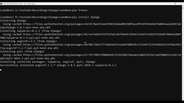 Django 3.0 Installation