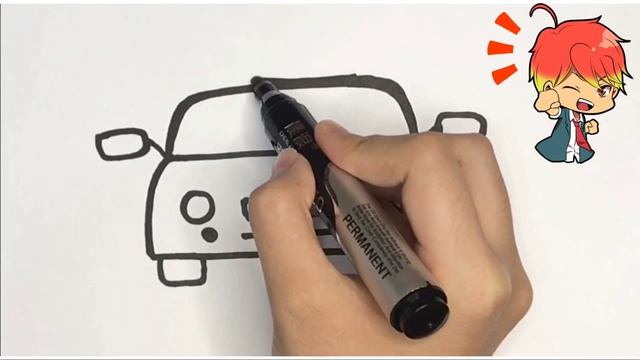 Drawing car for kids/Рисование автомашина для детей/ Bolalar uchun mashina rasmini chizish смотреть онлайн