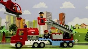 Мультики про машинки - Строим пожарную часть. Видео для детей с игрушками..mp4
