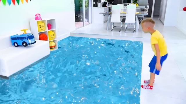 The Floor is lava and more kids videos with animation Vlad and Niki смотреть онлайн