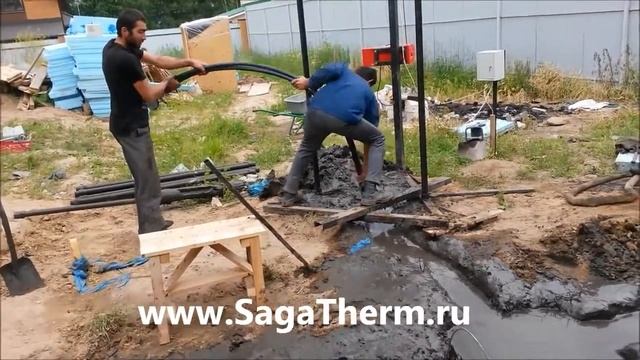 Установка геотермального зонда SagaTherm смотреть онлайн