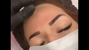 Брови до и после перманента