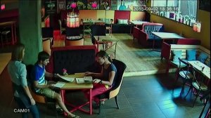 Комплект видеонаблюдения AHD для кафе.  Пример записи