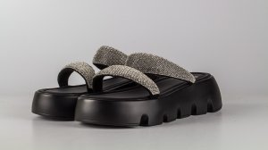 Сабо Sp.lion женские серебристые B602-1(BLACK)