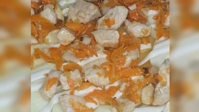 ЗАПЕКАНКА ИЗ КАБАЧКА,КАРТОФЕЛЯ И КУРИЦЫ ❣? быстро просто и вкусно