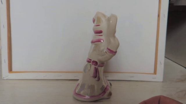 Фарфор . Статуэтка Кот в костюме Деда Мороза. Прокопьевский фарфоровый завод. СССР