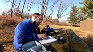 WQ9F POTA QRP with Elecraft KX2 and a KM4ACK EFHW at Illinois Beach State Park