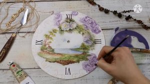 DIY Декор для дома своими руками. Настенные часы | МАСТЕР-КЛАСС Декупаж часов своими руками