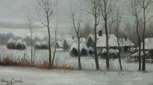 *** - Beautiful Paintings by  EDUARD SANDU  - ***  Winter ,-  Pan flute music