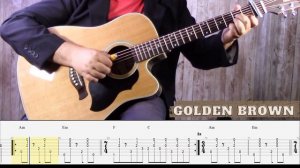 Golden Brown (with TAB) The Stranglers guitar cover - Fingerstyle