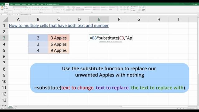 How To Multiply Cells That Have Both Text And Number in Excel смотреть онлайн