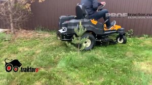 Райдер Cub Cadet xz3 122. Кротовые норы, уклон, разворот..mp4
