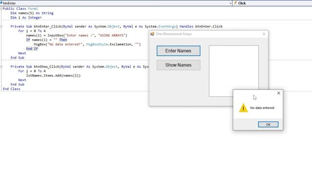 One-Dimensional Array in VB.Net