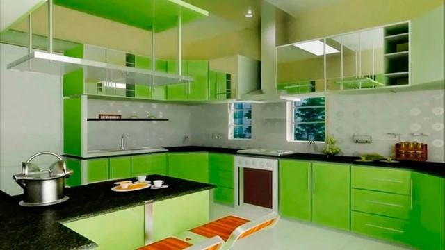 Дизайн кухни в салатовом цвете для людей с незаюрядным характером смотреть онлайн