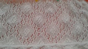 Палантин "Принцесса "МК 35.Ажурные узоры спицами.