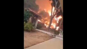 Пожар в Греции от первого лица