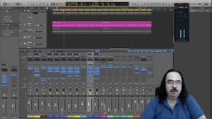Чистая гитара, хор и скрипичный ансамбль. Logic Pro