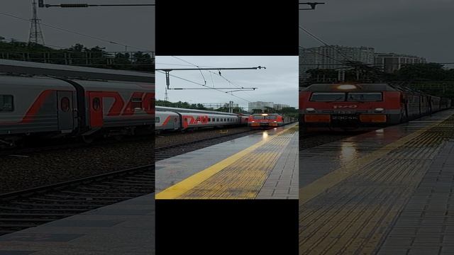 Прибытие пасс.  поезда 680 "Адлер - Владикавказ" на ст. Сочи