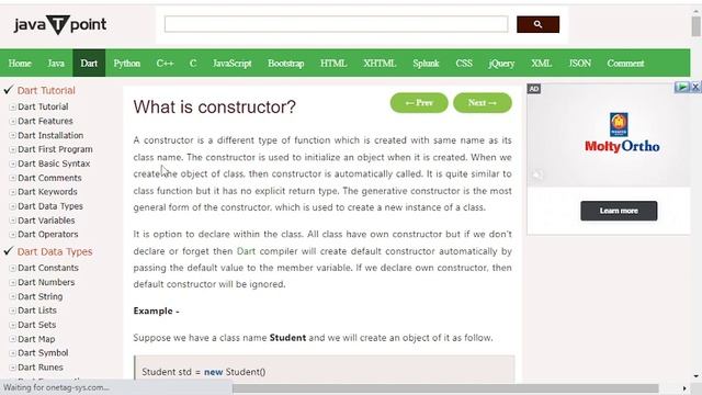 dart constructor and dart Basic oops |Default, Named and Parameterized Constructor  Dart Flutter