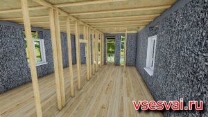 Фундамент на забивных сваях. Бетонный ростверк.