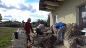 САРАЙ! Пристройка к дому из кирпича и пеноблоков с односкатной крышей