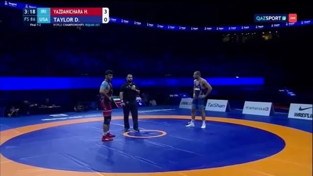#вольнаяборьба вк86 кг финал. Чемпионат Мира. Белград 18 сентябрь 2023г. ⁠⁠ @QAZSPORTTV