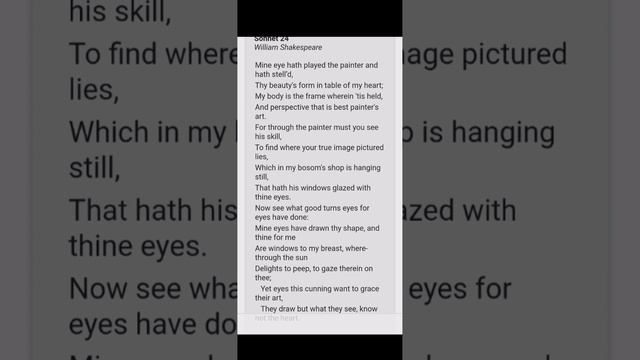 Sonnet 24 by william Shakespeare short summary in hindi смотреть онлайн