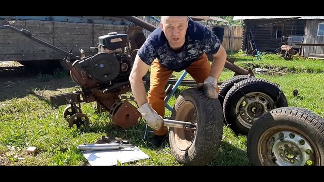 Дифференциал для мотоблока своими руками Мотоблок Колеса Дифференциал Колеса от ВАЗа на мотоблок