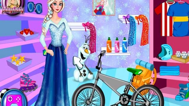 Elsa and Olaf Bike Decor (Холодное сердце: Эльза и Олаф украшают велосипед) - прохождение игры смотреть онлайн