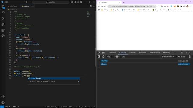 Javascript Variables - Object