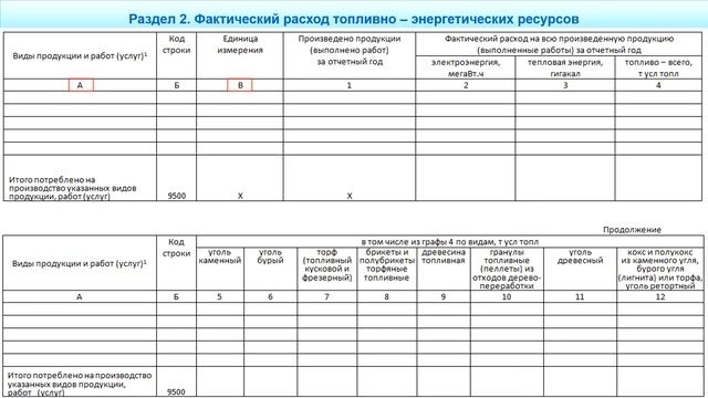 Порядок заполнения формы 4-ТЭР "Сведения об использовании топливно-энергетических ресурсов" смотреть онлайн