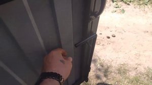 Ворота распашные из профнастила.